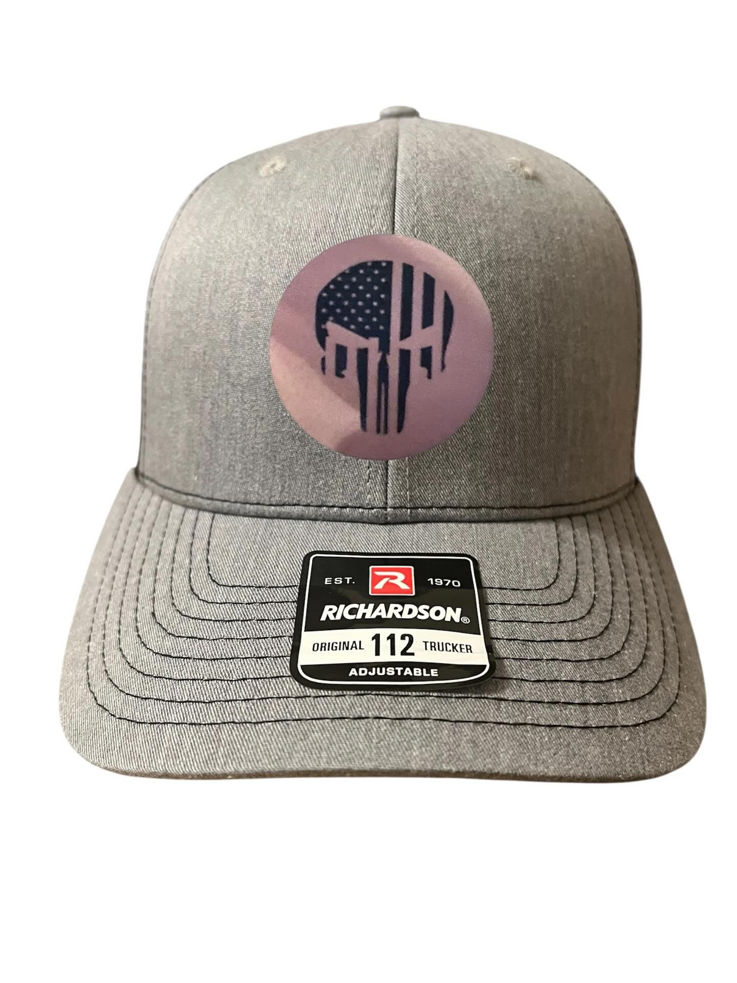 Leatherette Patch Hat - Grey/Black